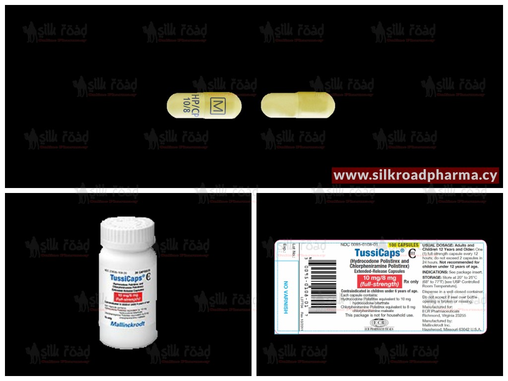 Buy Tussicaps (Hydrocodone & Chlorpheniramine) 10/8mg silkroad online pharmacy